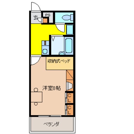 簡易裁判所前 バス15分  簡易裁判所前下車：停歩8分 1階の物件間取画像